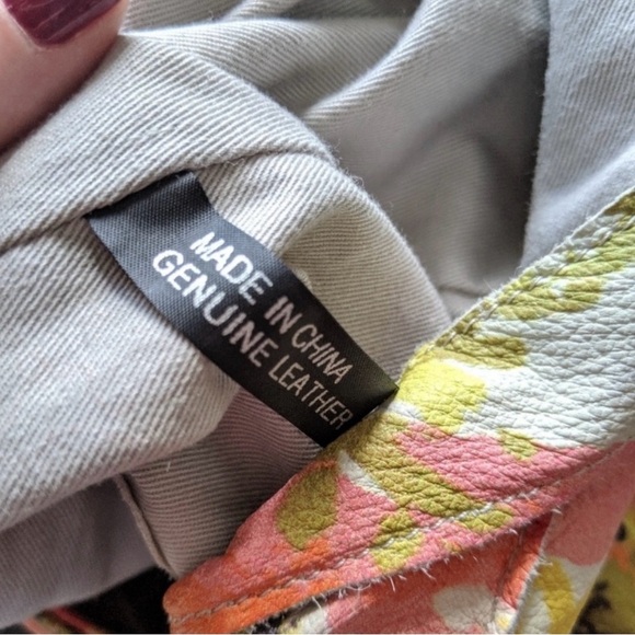 Lucky Penny by Anthropologie Leather tropical floral shoulder bag - Picture 9 of 9